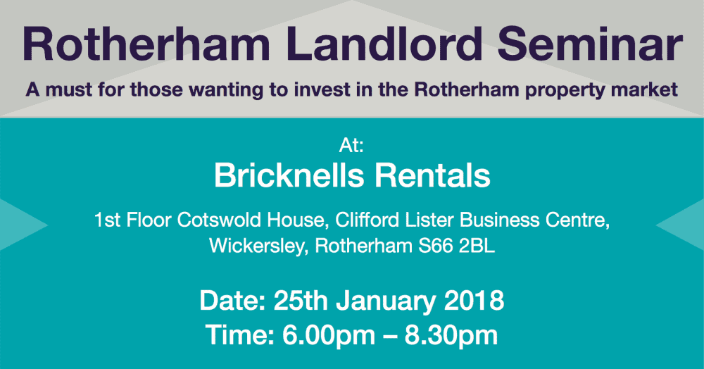 Invitation to the Rotherham Landlord Seminar Bricknells Rentals