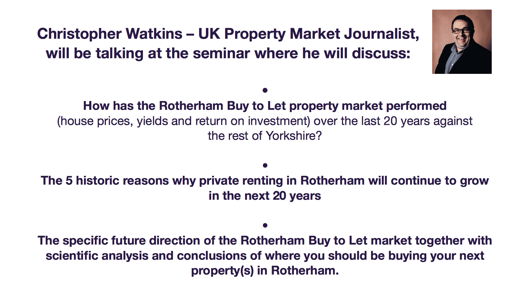Invitation to the Rotherham Landlord Seminar Bricknells Rentals